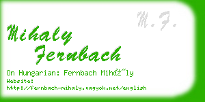 mihaly fernbach business card